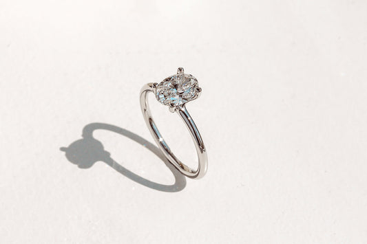 2 CT Round Three Stones Lab Grown Diamond Engagement Ring