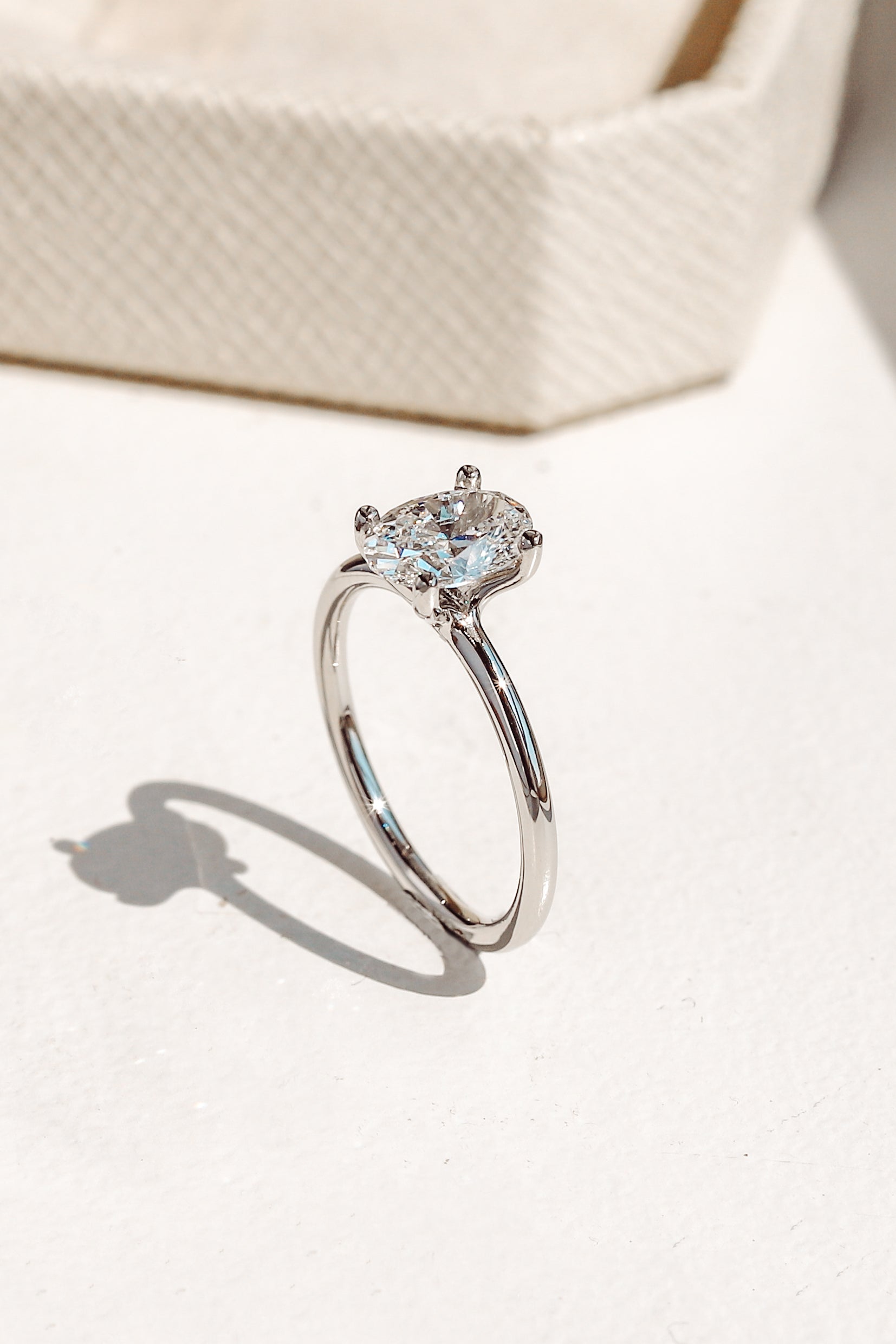 2 CT Round Three Stones Lab Grown Diamond Engagement Ring