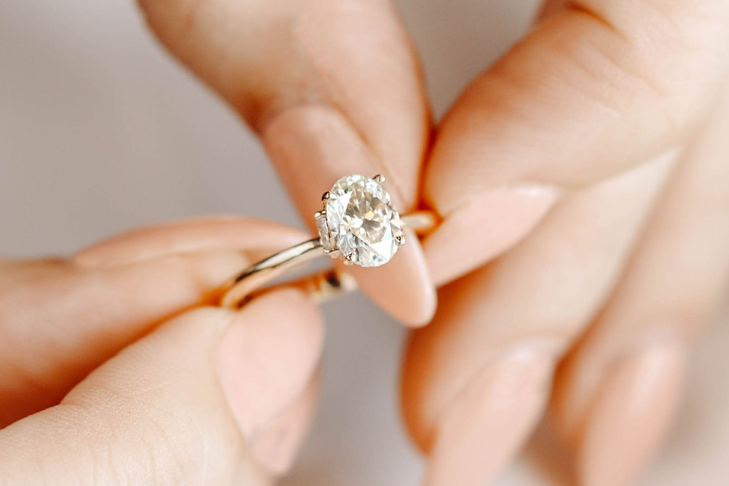 2 CT Round Three Stones Lab Grown Diamond Engagement Ring