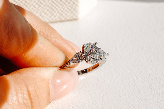 2 CT Round Three Stones Lab Grown Diamond Engagement Ring