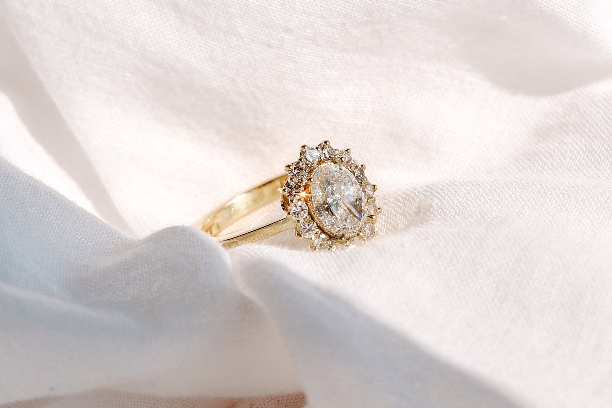 2 CT Round Three Stones Lab Grown Diamond Engagement Ring