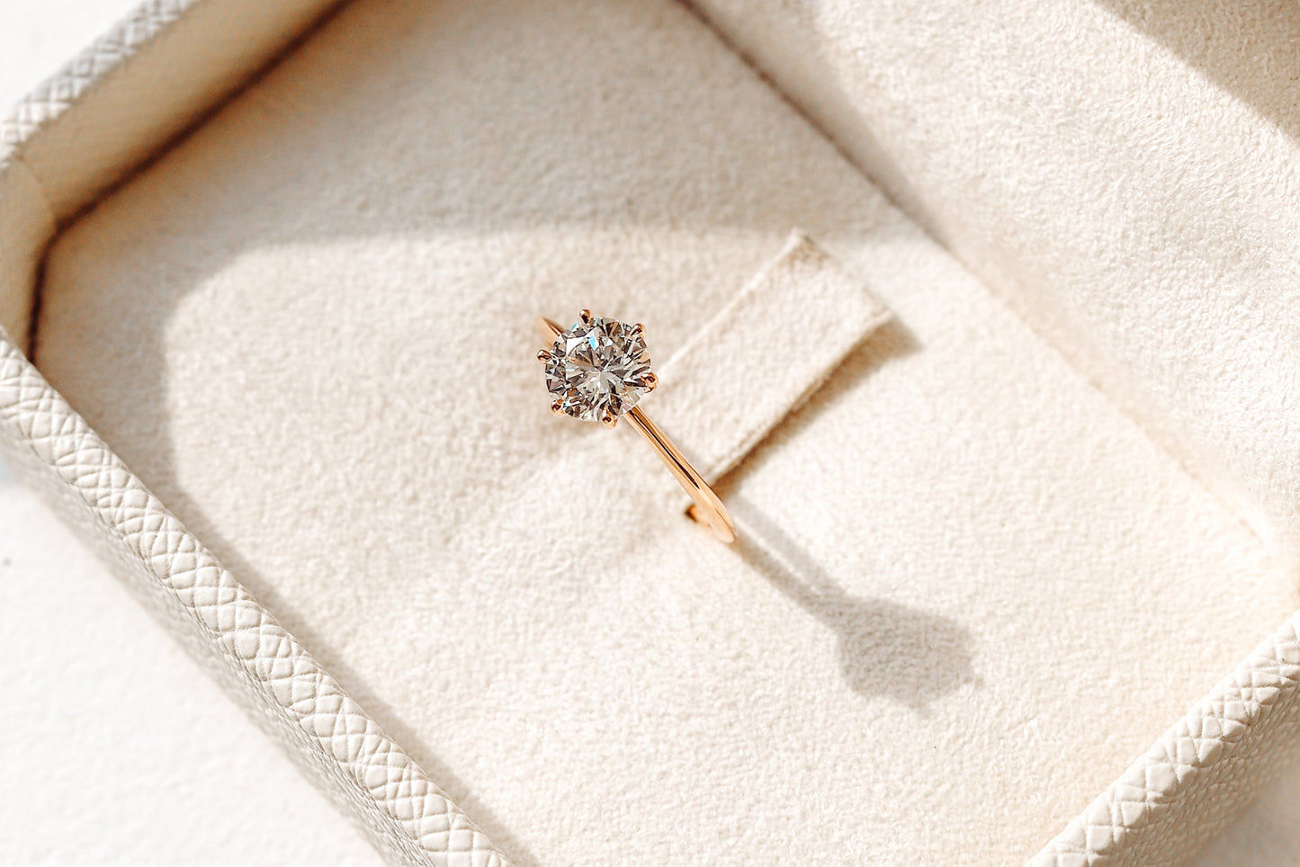 2 CT Round Three Stones Lab Grown Diamond Engagement Ring