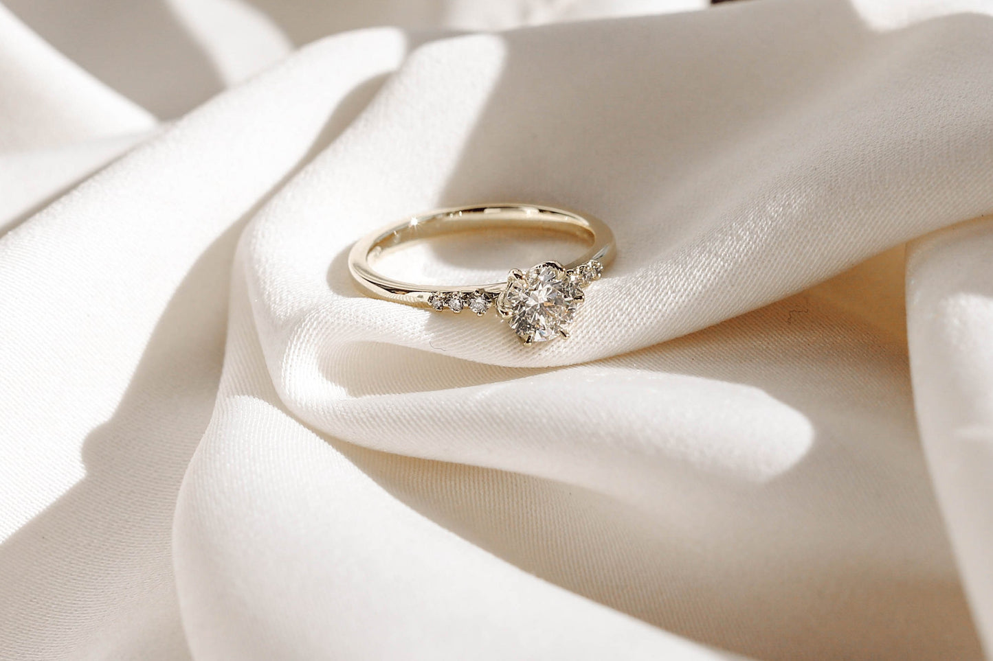 2 CT Round Three Stones Lab Grown Diamond Engagement Ring