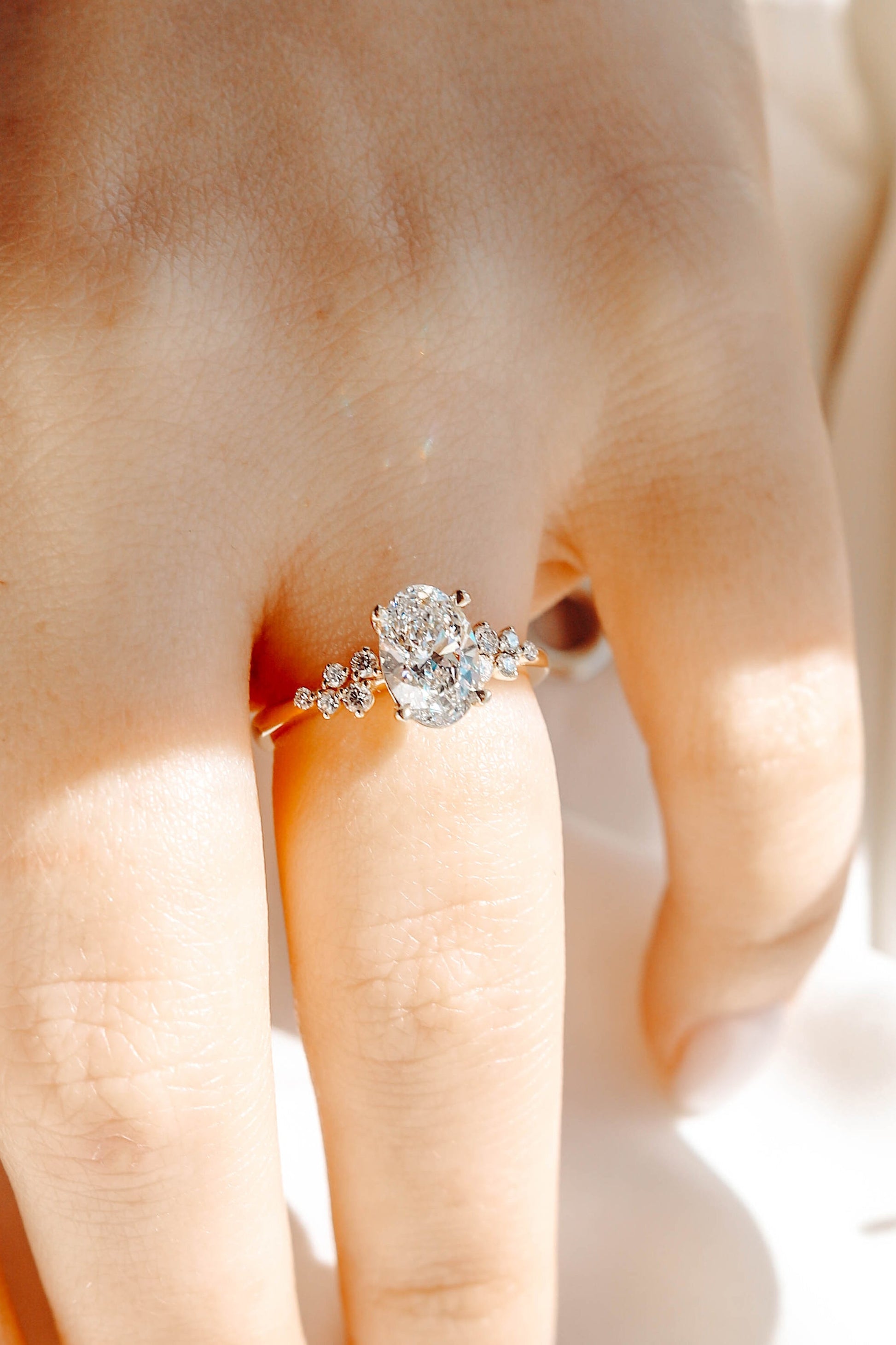 2 CT Round Three Stones Lab Grown Diamond Engagement Ring