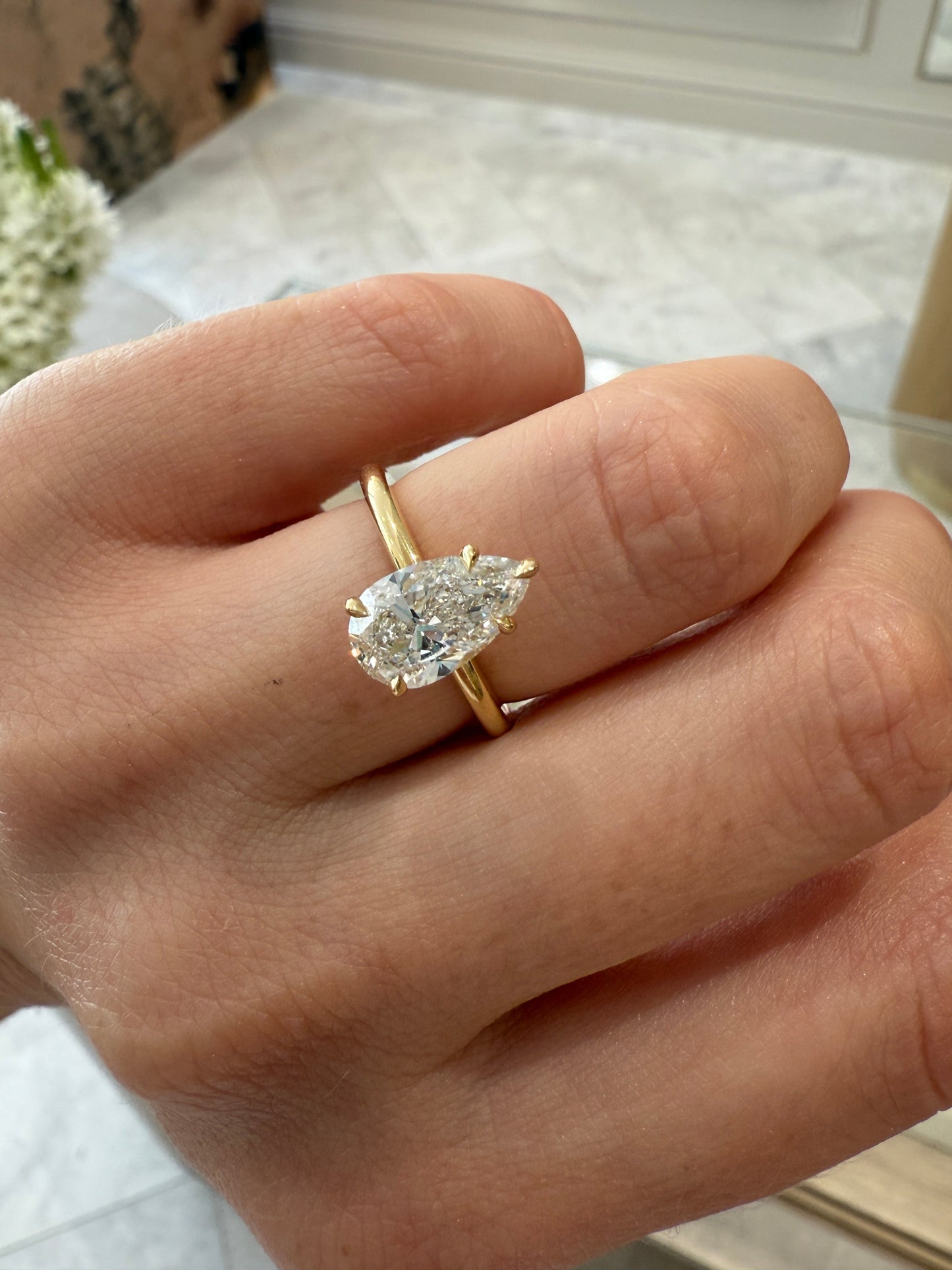 2 CT Round Three Stones Lab Grown Diamond Engagement Ring