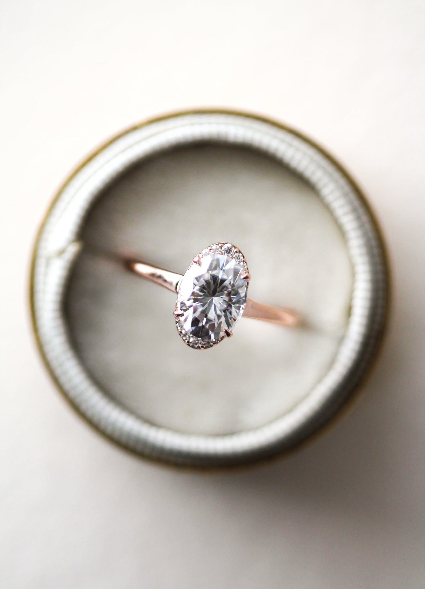 2 CT Round Three Stones Lab Grown Diamond Engagement Ring