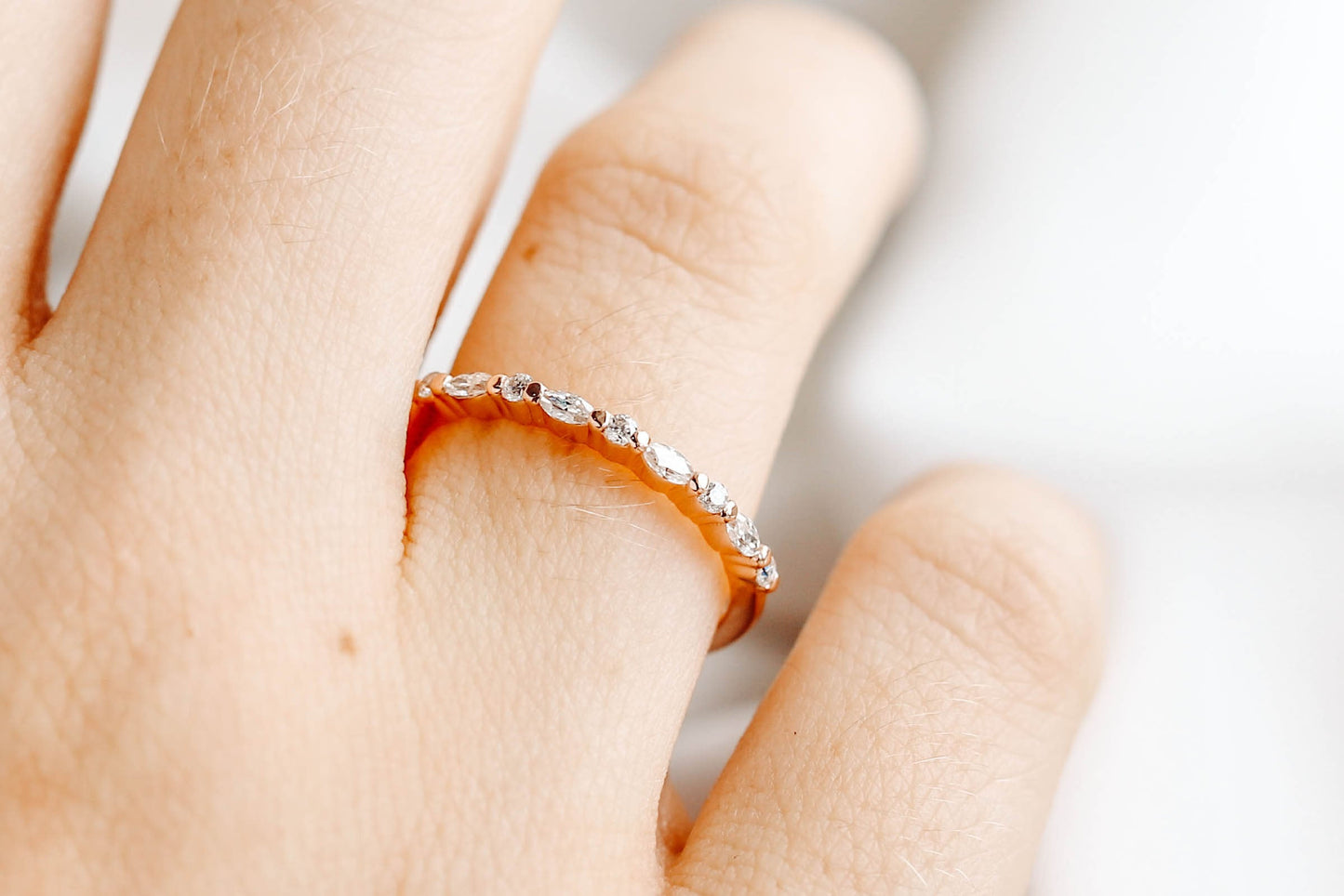 0.37 CT Round Full Eternity Lab Grown Diamond Wedding Band