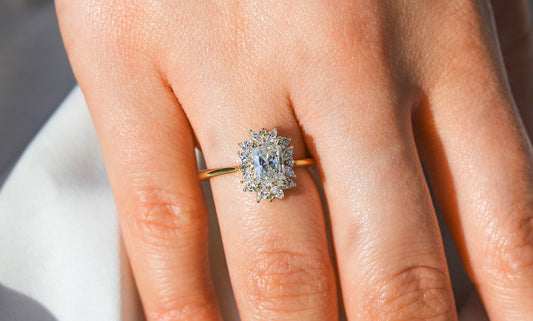 2 CT Round Three Stones Lab Grown Diamond Engagement Ring