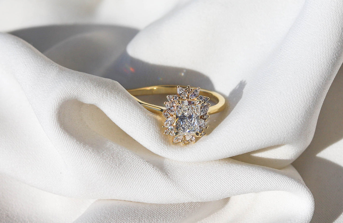 2 CT Round Three Stones Lab Grown Diamond Engagement Ring