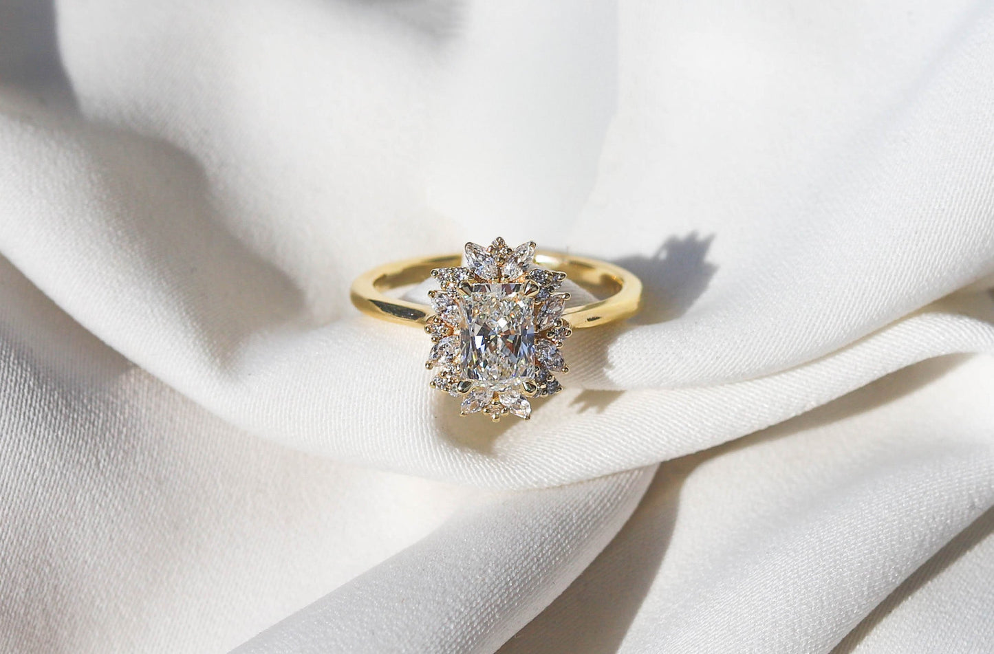 2 CT Round Three Stones Lab Grown Diamond Engagement Ring