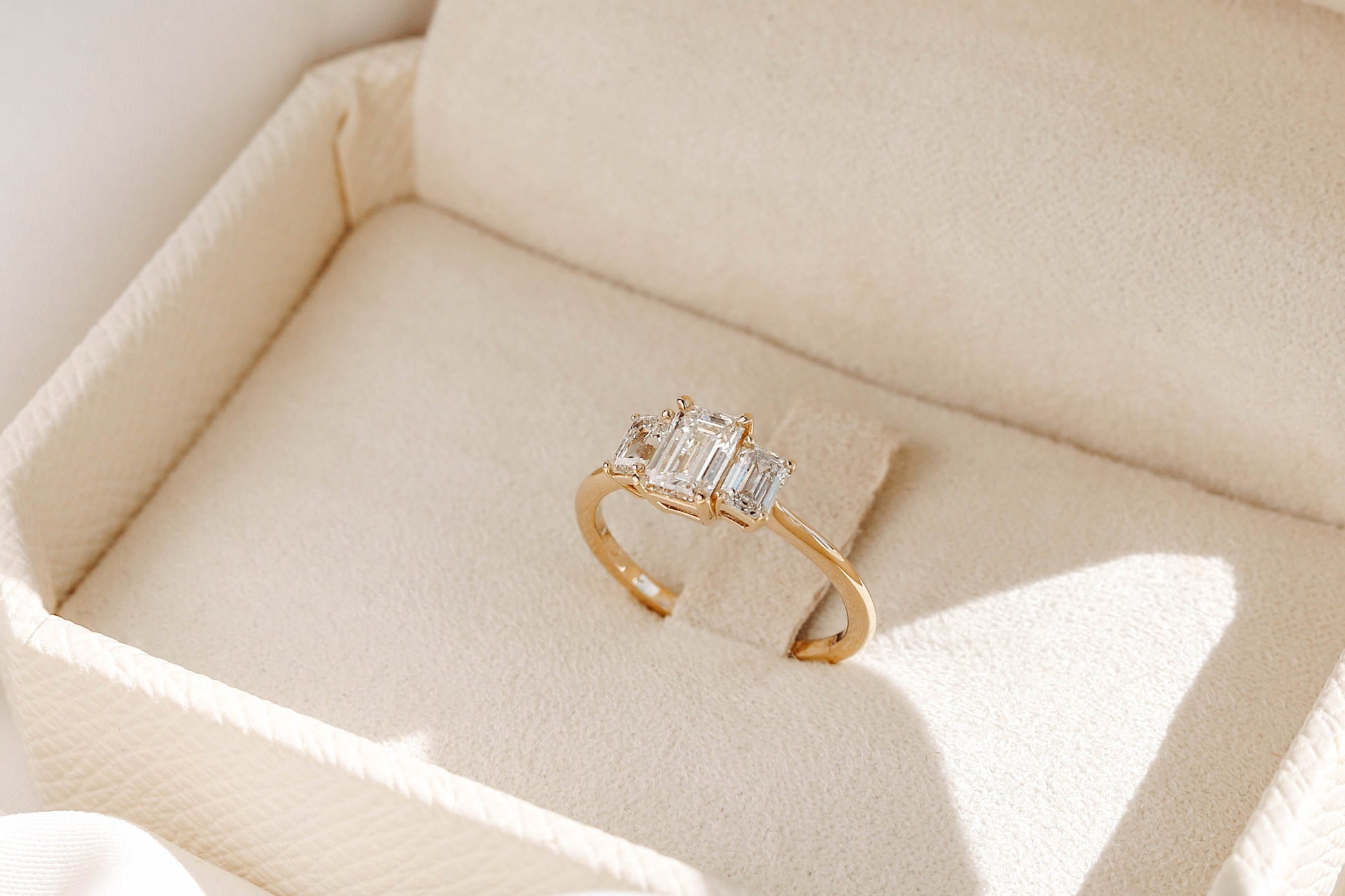 2 CT Round Three Stones Lab Grown Diamond Engagement Ring