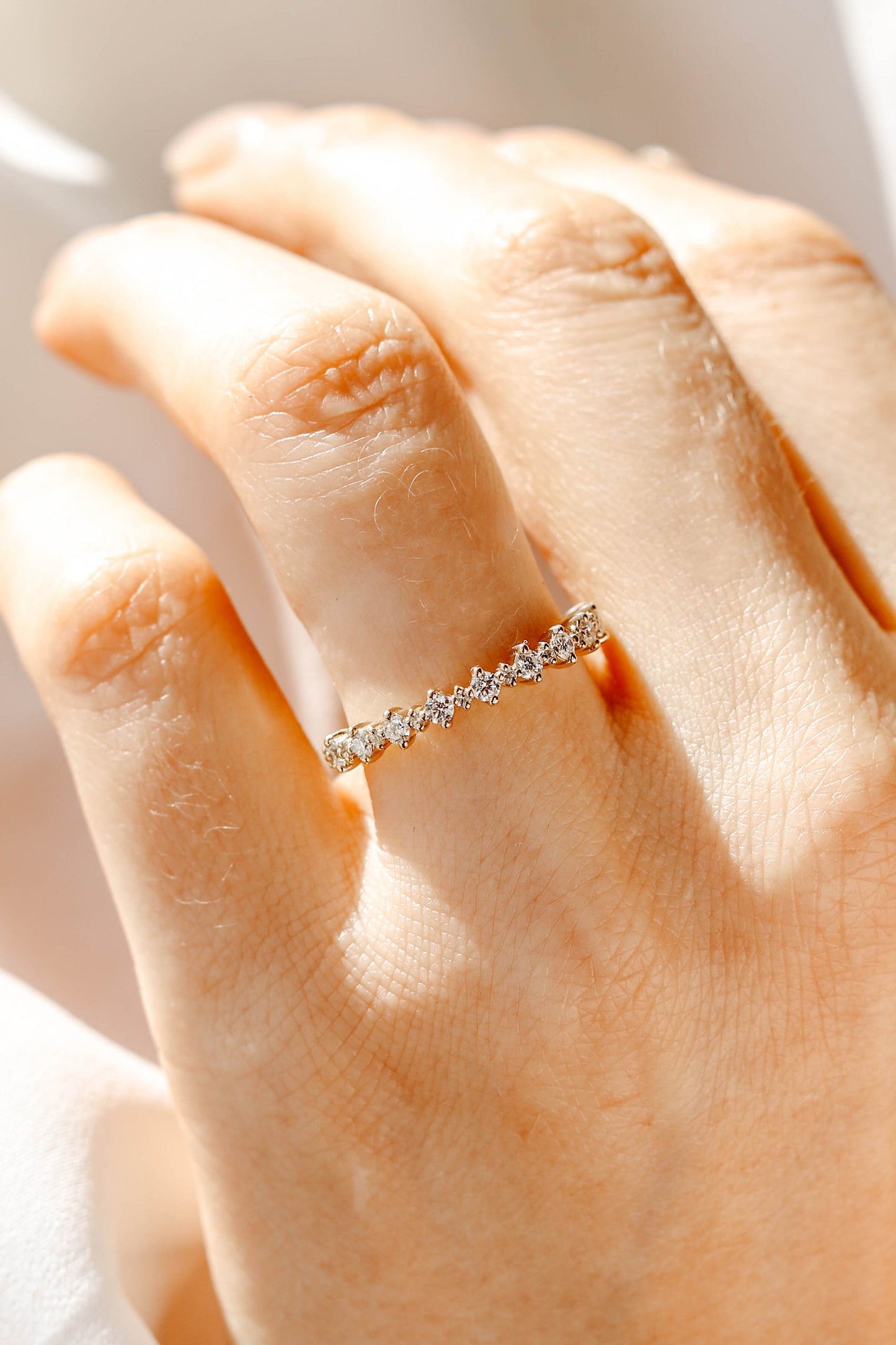 0.37 CT Round Full Eternity Lab Grown Diamond Wedding Band