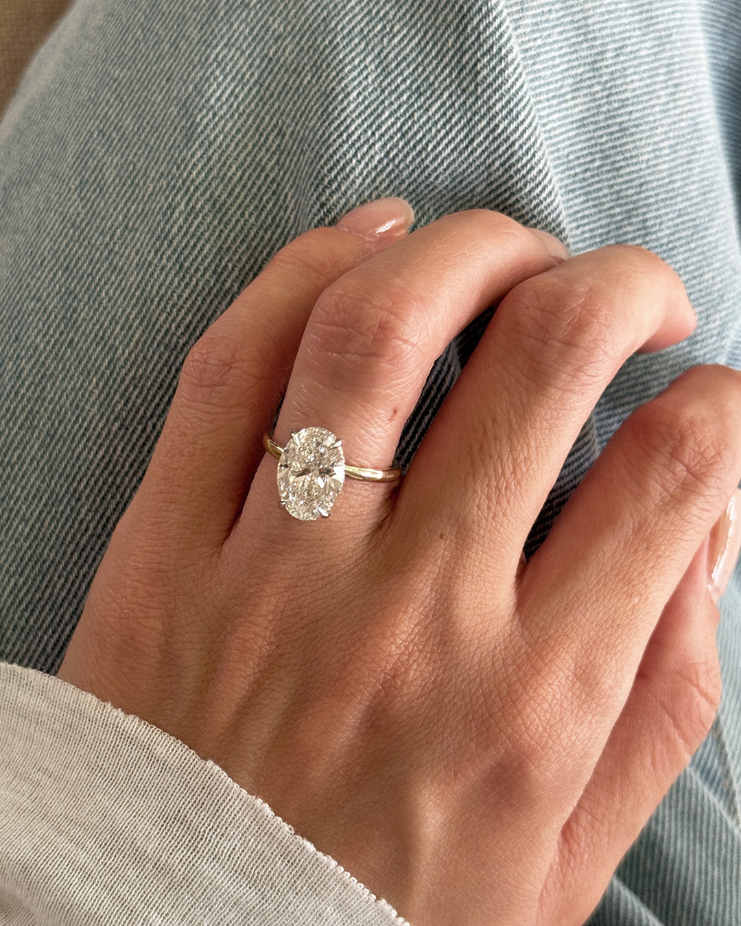 2 CT Round Three Stones Lab Grown Diamond Engagement Ring