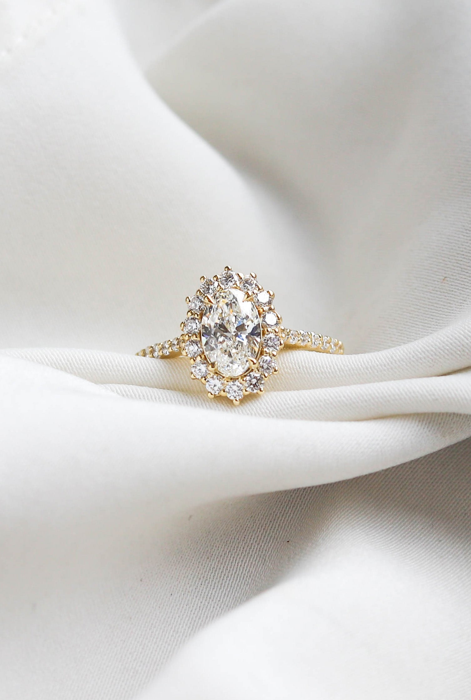 2 CT Round Three Stones Lab Grown Diamond Engagement Ring