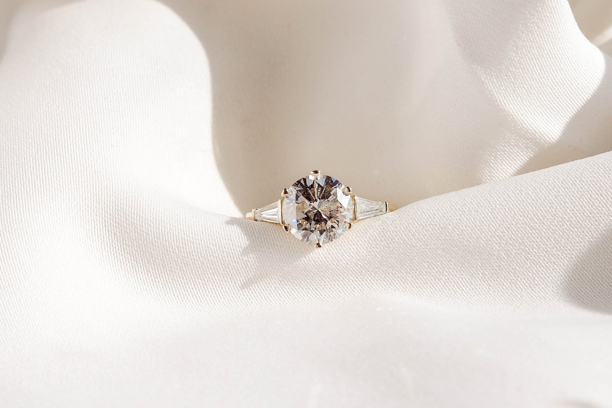 2 CT Round Three Stones Lab Grown Diamond Engagement Ring