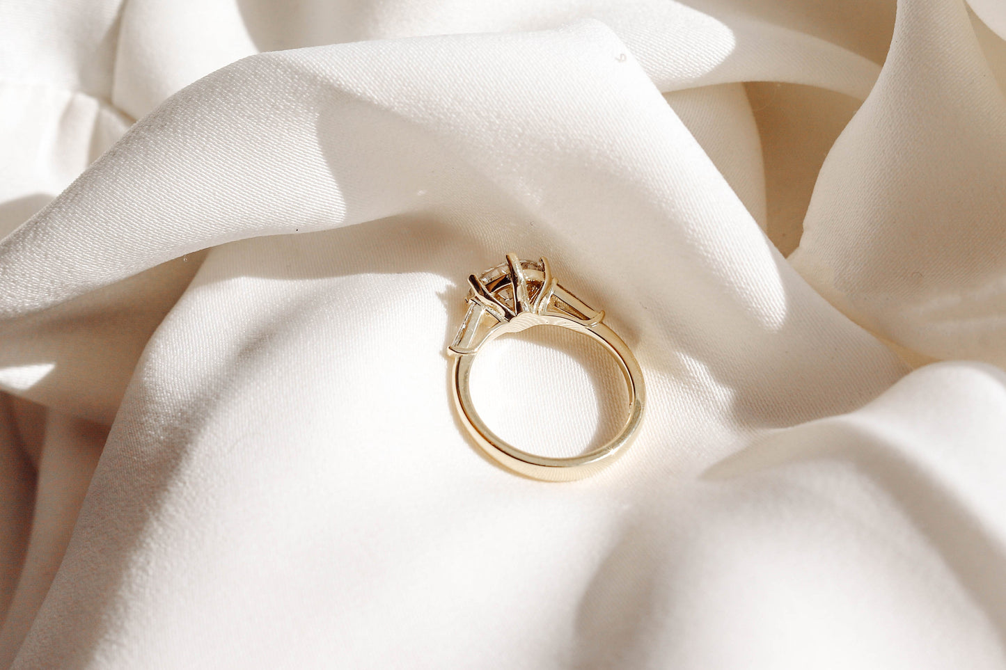 2 CT Round Three Stones Lab Grown Diamond Engagement Ring