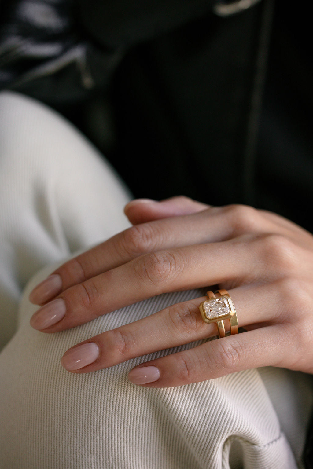 2 CT Round Three Stones Lab Grown Diamond Engagement Ring