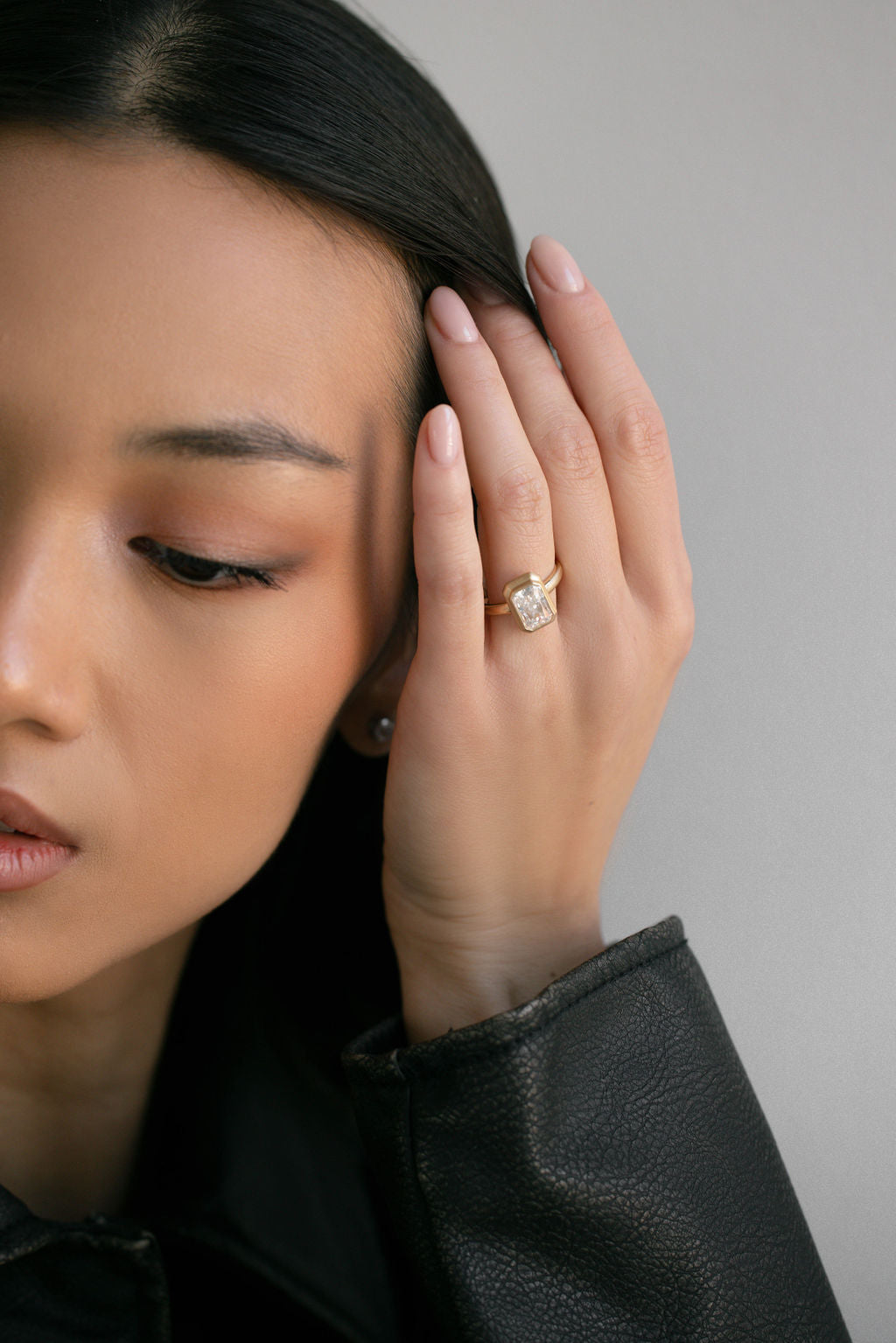 2 CT Round Three Stones Lab Grown Diamond Engagement Ring