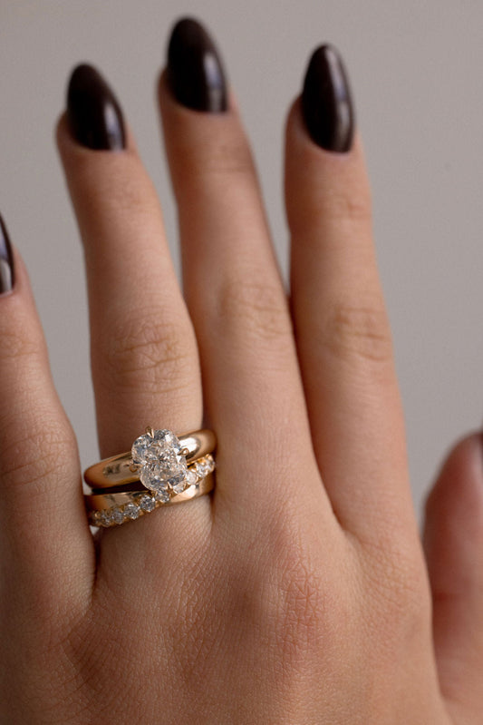 2 CT Round Three Stones Lab Grown Diamond Engagement Ring