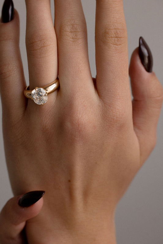 2 CT Round Three Stones Lab Grown Diamond Engagement Ring