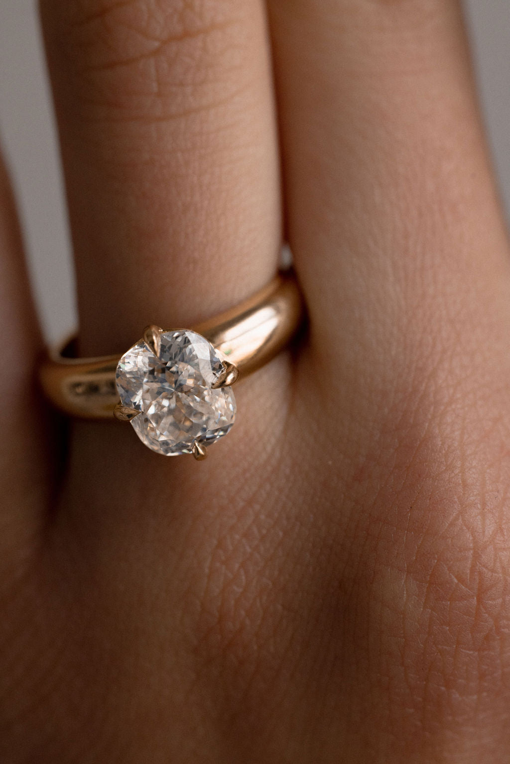 2 CT Round Three Stones Lab Grown Diamond Engagement Ring