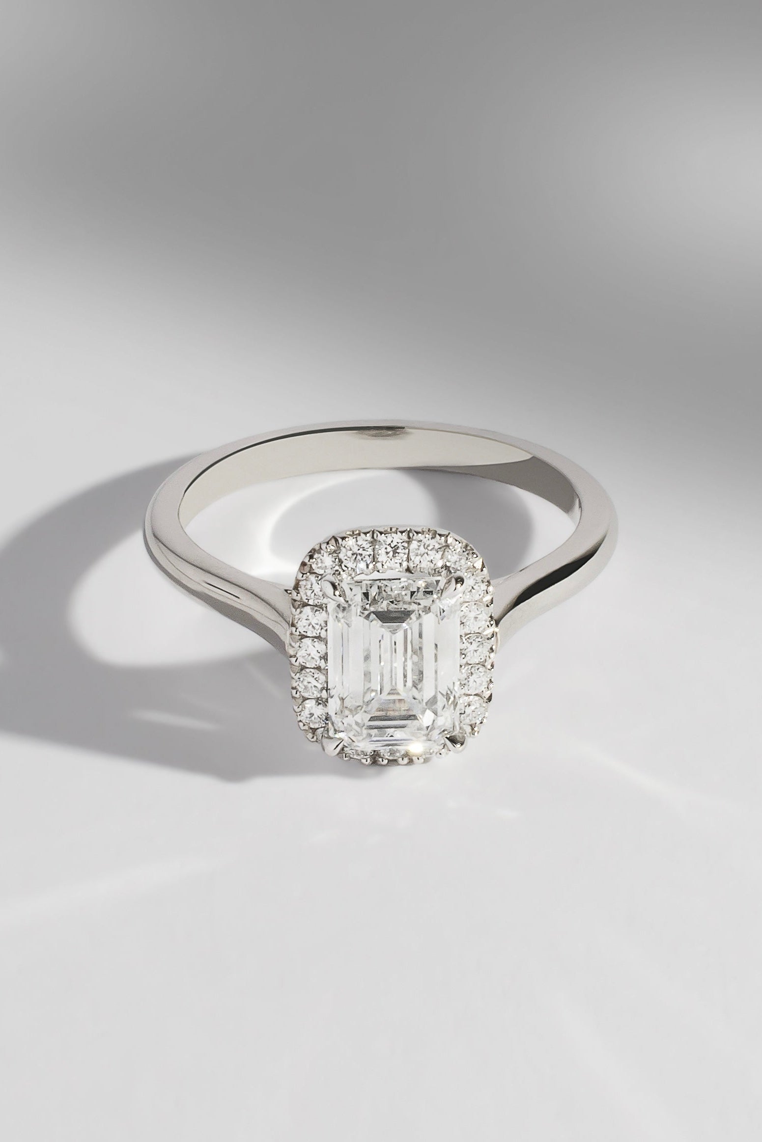 2 CT Round Three Stones Lab Grown Diamond Engagement Ring