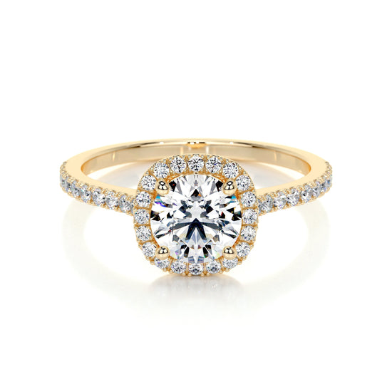 1.0 CT Round Halo CVD E/VS2 Diamond Engagement Ring 14