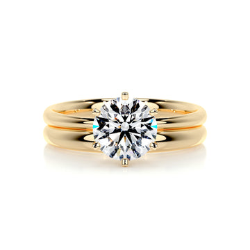 1.50 CT Round Solitaire CVD F/VS Diamond Bridal Ring Set 8