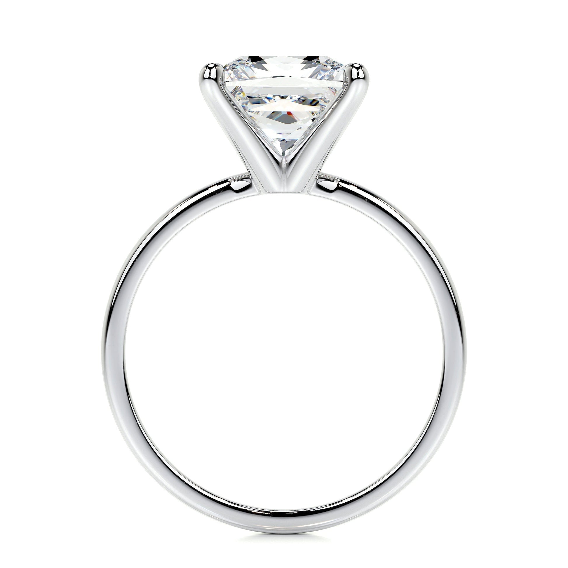 3.0 CT Princess Solitaire CVD F/VS2 Diamond Engagement Ring 4