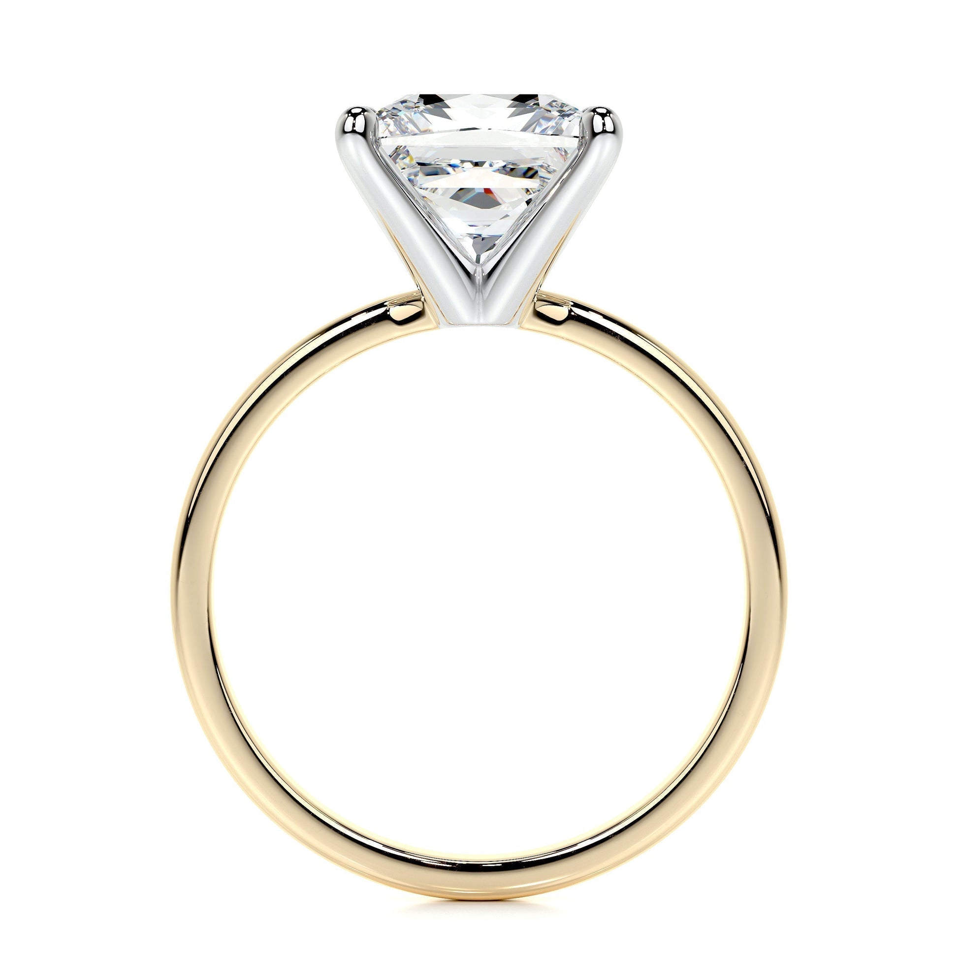 3.0 CT Princess Solitaire CVD F/VS2 Diamond Engagement Ring 8