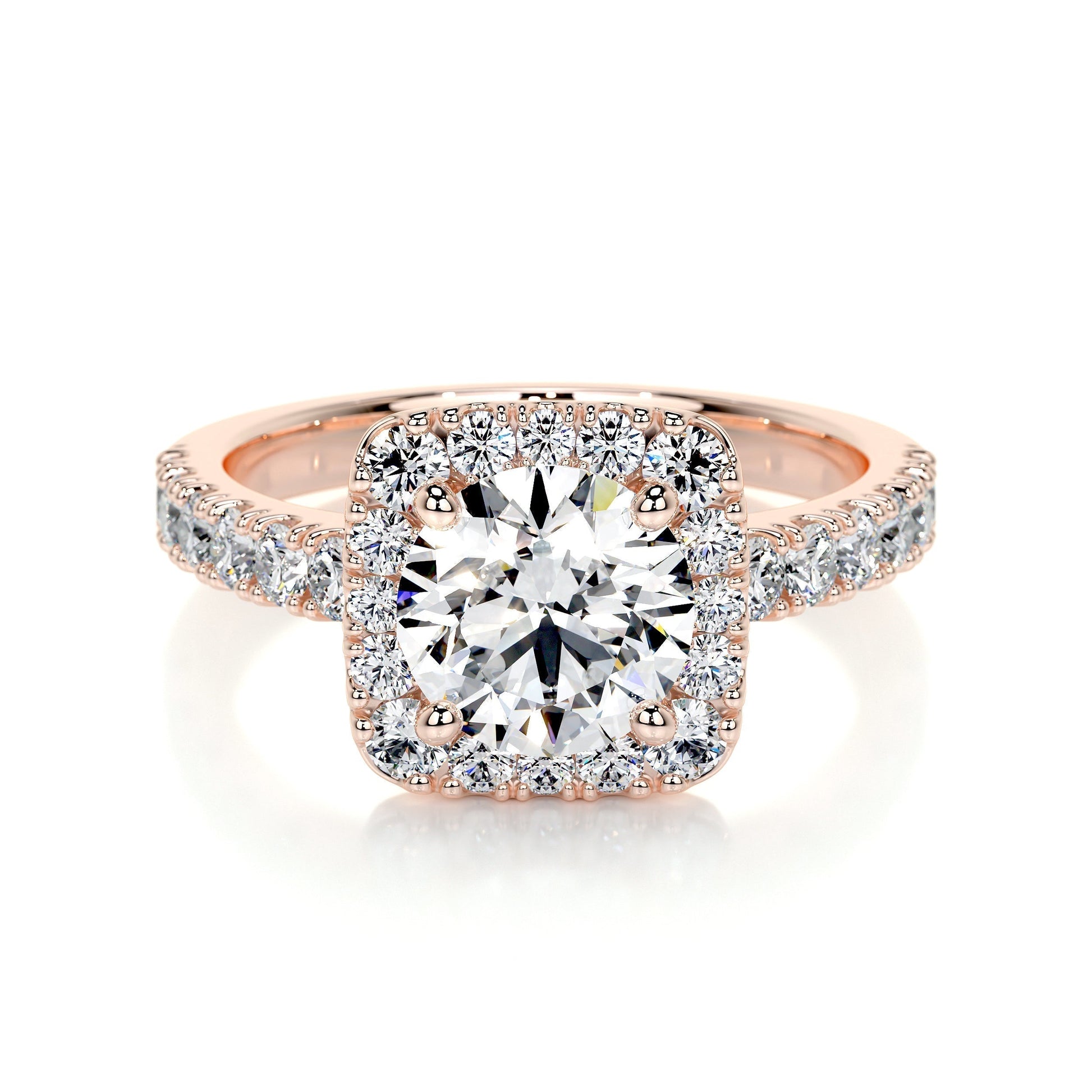 1.50 CT Round Halo CVD D/VS1 Diamond Engagement Ring 13