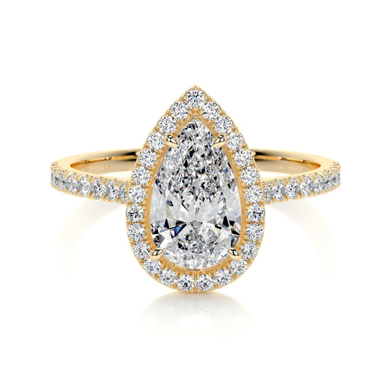 1.50 CT Pear Halo CVD F/VS2 Diamond Engagement Ring 8