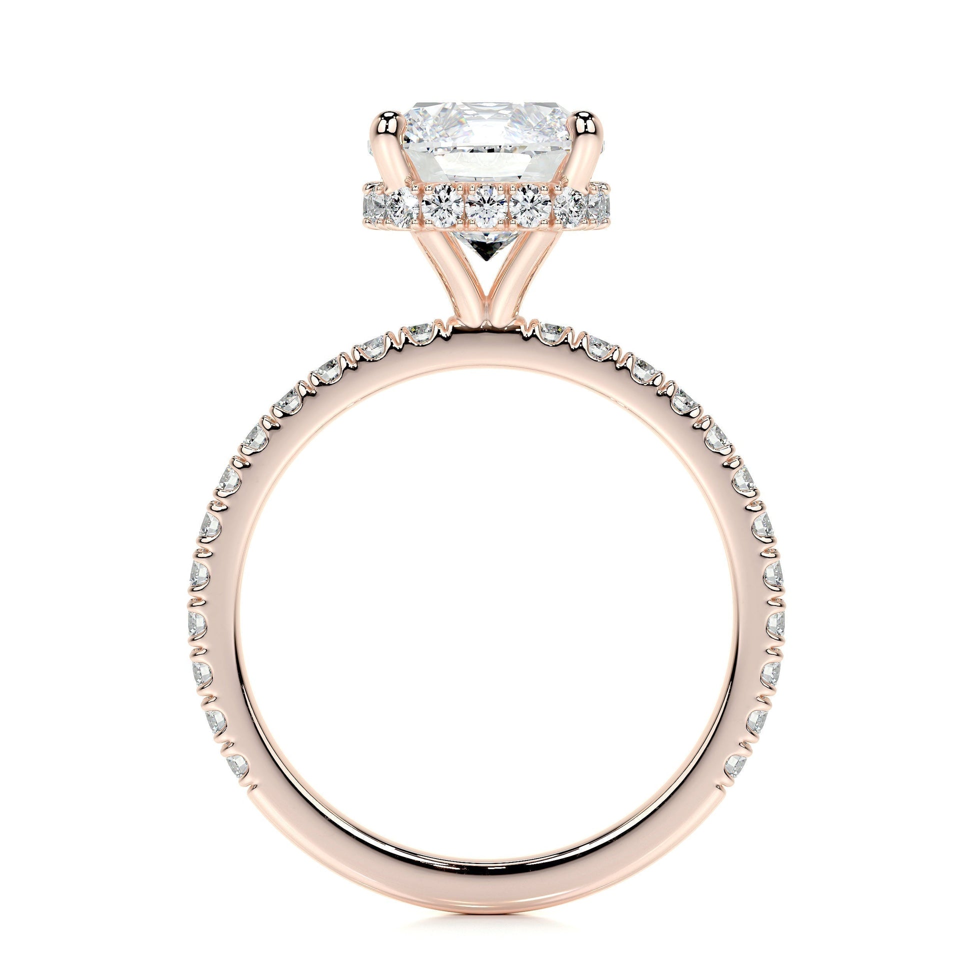 2.0 CT Cushion Hidden Halo CVD E/VS1 Diamond Engagement Ring 15