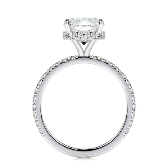 2.0 CT Cushion Hidden Halo CVD E/VS1 Diamond Engagement Ring 5