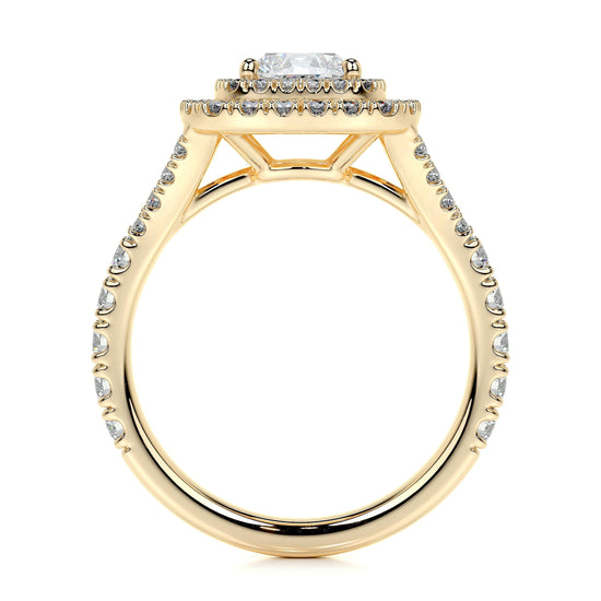 1.0 CT Cushion Double Halo CVD D/VS1 Diamond Engagement Ring 13