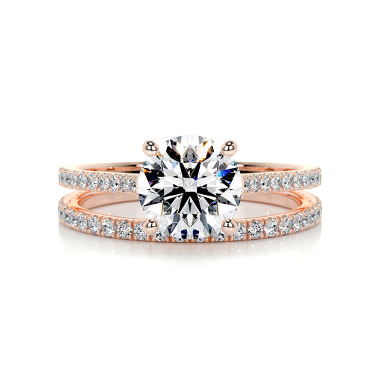 1.50 CT Round Solitaire CVD F/VS Diamond Bridal Ring Set 12