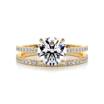 1.50 CT Round Solitaire CVD F/VS Diamond Bridal Ring Set 7