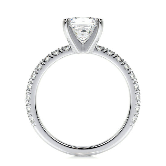 1.0 CT Princess Solitaire CVD D/VS1 Diamond Engagement Ring 6