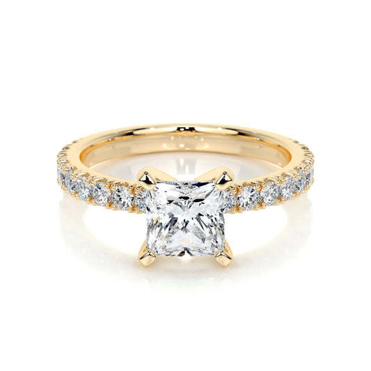 1.0 CT Princess Solitaire CVD D/VS1 Diamond Engagement Ring 7