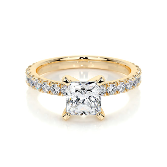 1.0 CT Princess Solitaire CVD D/VS1 Diamond Engagement Ring 7