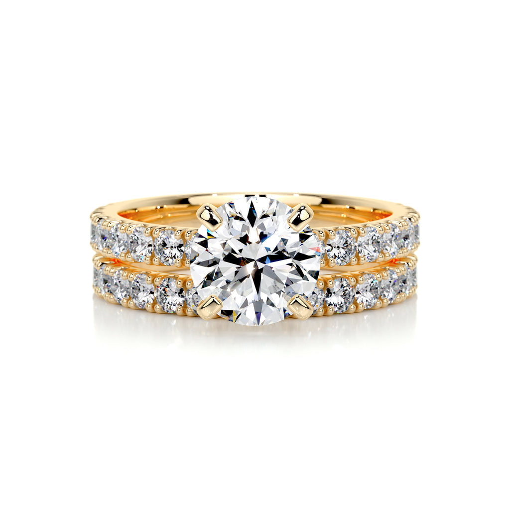 1.50 CT Round Solitaire CVD F/VS Diamond Bridal Ring Set 8