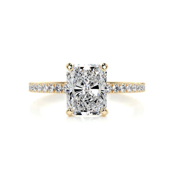 2 CT Radiant Solitaire CVD F/VS2 Diamond Engagement Ring 5