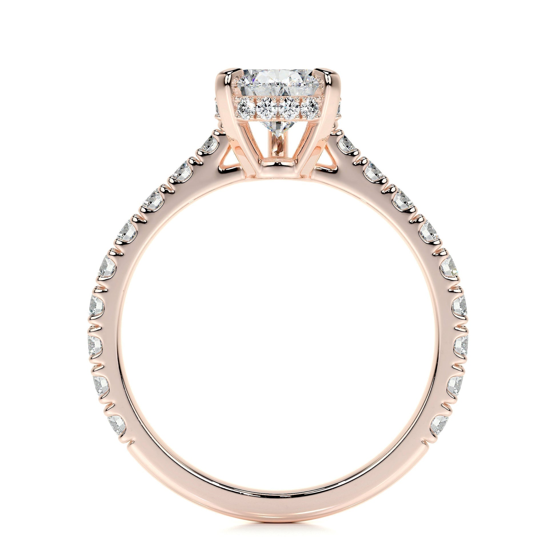 1.50 CT Pear Hidden Halo CVD E/VS2 Diamond Engagement Ring 12