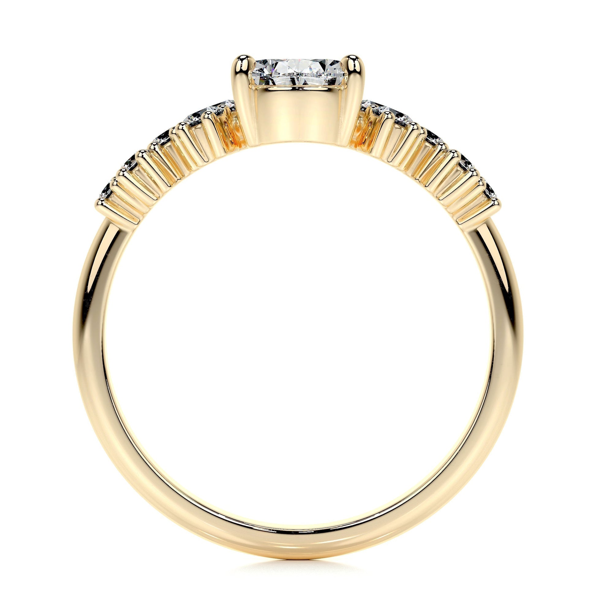 1.0 CT Pear Cluster CVD E/VS2 Diamond Engagement Ring 10