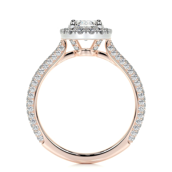 1.50 CT Oval Halo CVD F/VS2 Diamond Engagement Ring 14