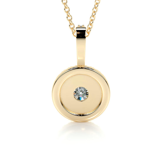 0.50 CT Round Double Halo CVD F/VS Diamond Necklace 11