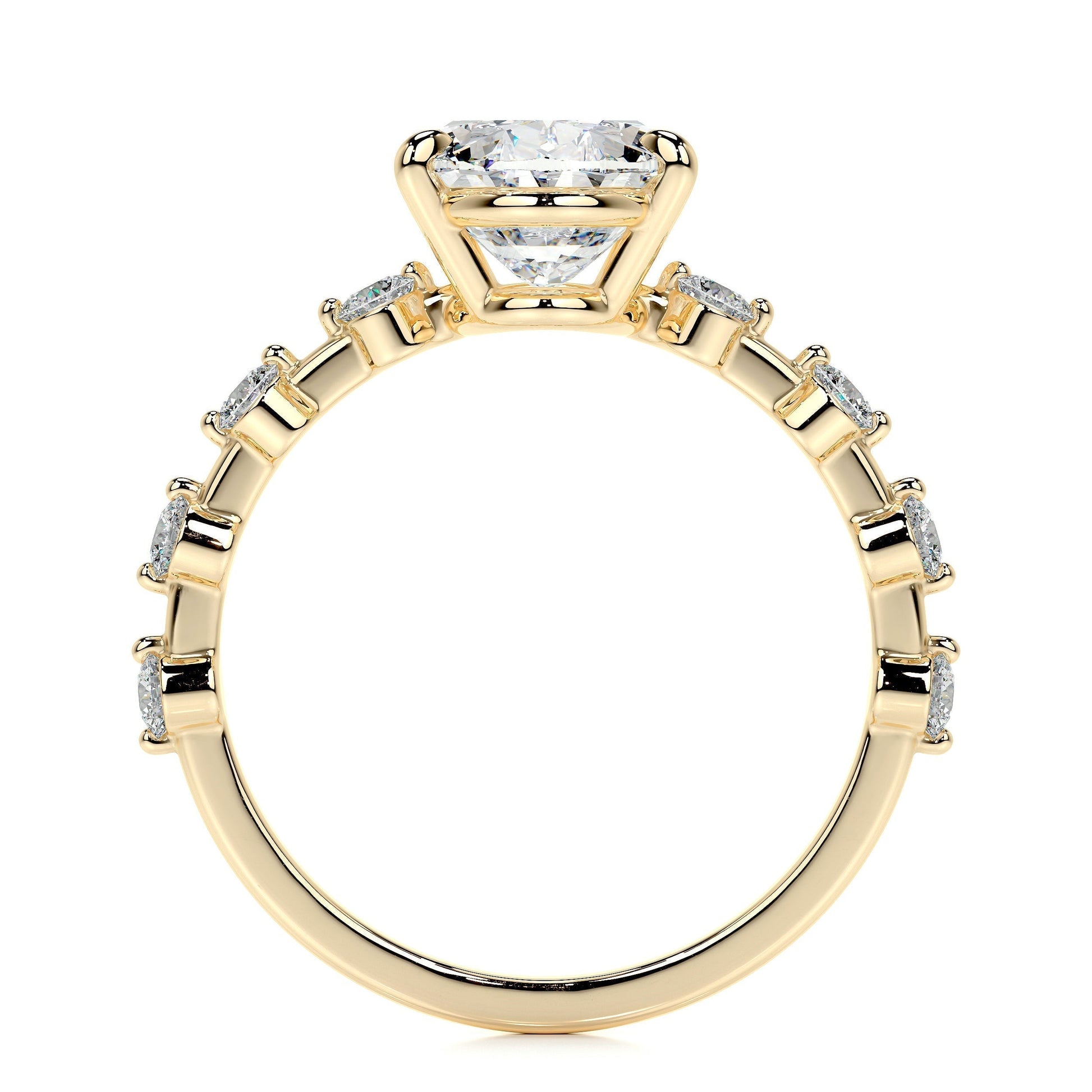 3.0 CT Oval Solitaire CVD  E/VS1 Diamond Engagement Ring 12