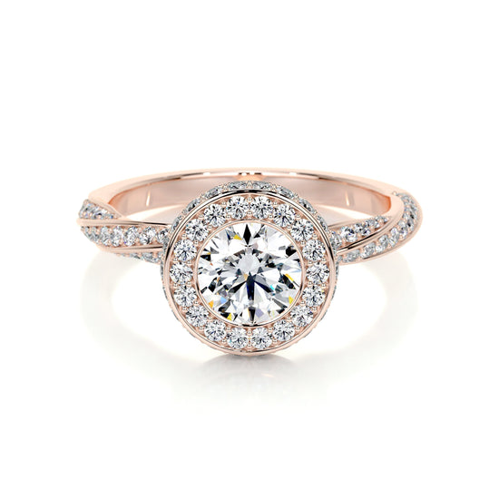 1.0 CT Round Halo CVD E/VS1 Diamond Engagement Ring 12