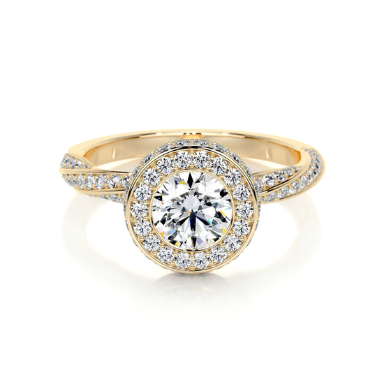 1.0 CT Round Halo CVD E/VS1 Diamond Engagement Ring 8