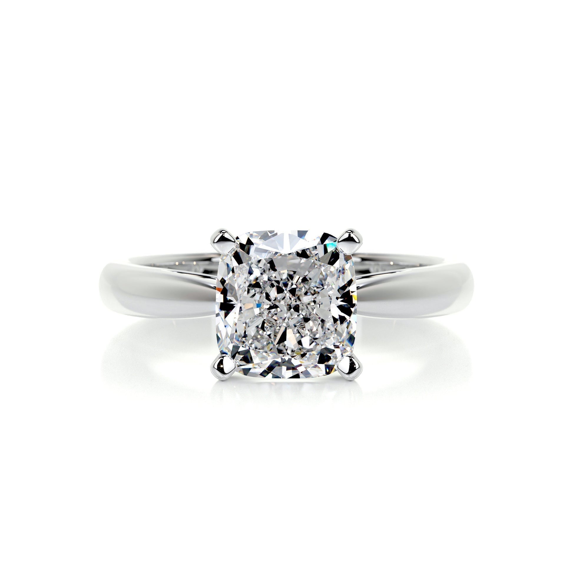 1.5 CT Cushion Solitaire CVD E/VS2 Diamond Engagement Ring 1